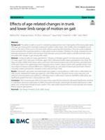Effects of age-related changes in trunk and lower limb range of motion on gait