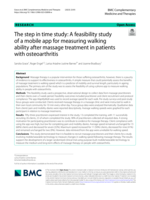 The step in time study: A feasibility study of a mobile app for measuring walking ability after massage treatment in patients with osteoarthritis