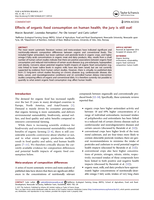 Effects of organic food consumption on human health; the jury is still out