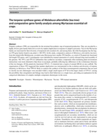 The terpene synthase genes of Melaleuca alternifolia (tea tree) and comparative gene family analysis among Myrtaceae essential oil crops