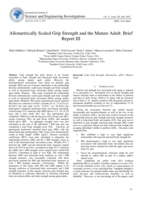 Allometrically Scaled Grip Strength and the Mature Adult: Brief Report III