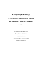 Complexity Patterning: A Patterns-based Approach to the Teaching and Learning of Complexity Competence