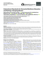 International Standards for Dementia Workforce Education and Training: A Scoping Review