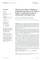 Efficacy and safety of Melaleuca alternifolia (tea tree) oil for human health-A systematic review of randomized controlled trials