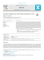 Automated weighing in the stable isotope lab: When less is more