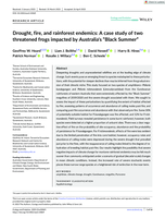 Drought, fire, and rainforest endemics: A case study of two threatened frogs impacted by Australia's “Black Summer”