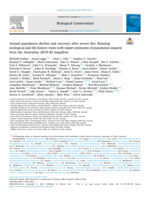 Animal population decline and recovery after severe fire: Relating ecological and life history traits with expert estimates of population impacts from the Australian 2019-20 megafires