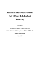 Australian Preservice Teachers' Self-Efficacy Beliefs About Numeracy