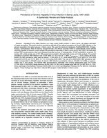 Prevalence of Chronic Hepatitis B Virus Infection in Sierra Leone, 1997–2022: A Systematic Review and Meta-Analysis