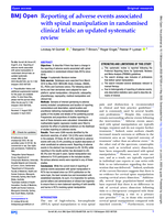 Reporting of adverse events associated with spinal manipulation in randomised clinical trials: an updated systematic review