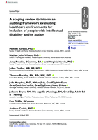 A scoping review to inform an auditing framework evaluating healthcare environments for inclusion of people with intellectual disability and/or autism