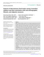 Patterns of discretionary food intake among Australian children and their association with socio-demographic, lifestyle, and adiposity measures