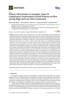 Dietary Fibre Intake in Australia. Paper II: Comparative Examination of Food Sources of Fibre among High and Low Fibre Consumers
