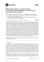 Dietary Fibre Intake in Australia. Paper I: Associations with Demographic, Socio-Economic, and Anthropometric Factors