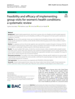 Feasibility and efficacy of implementing group visits for women's health conditions: a systematic review