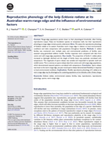 Reproductive phenology of the kelp Ecklonia radiata at its Australian warm range edge and the influence of environmental factors
