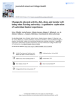 Changes in physical activity, diet, sleep, and mental well-being when starting university: A qualitative exploration of Australian student experiences