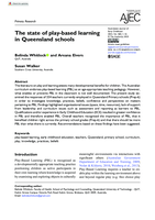 The state of play-based learning in Queensland schools