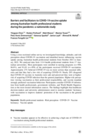 Barriers and facilitators to COVID-19 vaccine uptake among Australian health professional students during the pandemic: a nationwide study