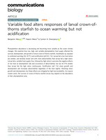 Variable food alters responses of larval crown-of-thorns starfish to ocean warming but not acidification
