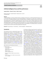 Artificial intelligence focus and firm performance