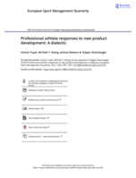 Professional athlete responses to new product development: A dialectic