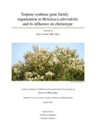 Terpene synthase gene family organisation in <em>Melaleuca alternifolia</em> and its influence on chemotype