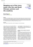 Stepping out of the ivory tower into fire and flood: Climate activism and the academy