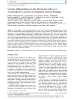 Genetic differentiation in the threatened soft coral Dendronephthya australis in temperate eastern Australia