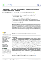Towards Key Principles for the Design and Implementation of Nature Prescription Programs