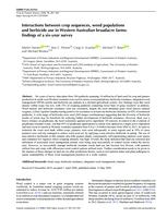 Interactions between crop sequences, weed populations and herbicide use in Western Australian broadacre farms: findings of a six-year survey