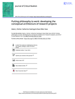 Putting philosophy to work: developing the conceptual architecture of research projects