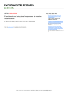 Functional and structural responses to marine urbanisation
