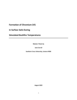Formation of Chromium (VI) in Surface Soils During Simulated Bushfire Temperatures