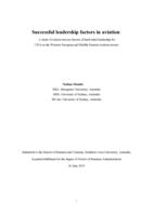 Successful leadership factors in aviation: A study of critical success factors of hard-sided leadership for CEOs in the Western European and Middle-Eastern aviation sectors