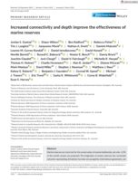 Increased connectivity and depth improve the effectiveness of marine reserves