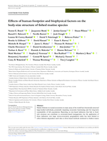 Effects of human footprint and biophysical factors on the body-size structure of fished marine species