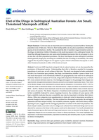 Diet of the Dingo in Subtropical Australian Forests: Are Small, Threatened Macropods at Risk?