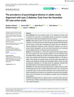 The prevalence of psychological distress in adults newly diagnosed with type 2 diabetes: Data from the Australian 3D case-series study