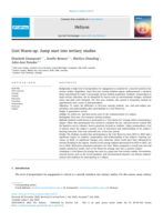 Unit Warm-up: Jump start into tertiary studies
