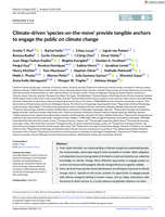 Climate‐driven ‘species‐on‐the‐move’ provide tangible anchors to engage the public on climate change