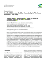Endothelial Glycocalyx Shedding Occurs during Ex Vivo Lung Perfusion: A Pilot Study