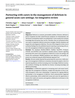 Partnering with carers in the management of delirium in general acute care settings: An integrative review