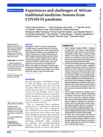 Experiences and challenges of African traditional medicine: lessons from COVID-19 pandemic