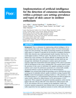 Implementation of artificial intelligence for the detection of cutaneous melanoma within a primary care setting: prevalence and types of skin cancer in outdoor enthusiasts