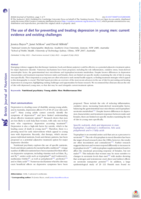 The use of diet for preventing and treating depression in young men: Current evidence and existing challenges
