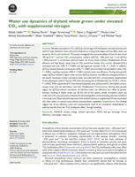 Water use dynamics of dryland wheat grown under elevated CO2 with supplemental nitrogen