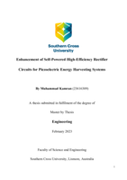 Enhancement of Self-Powered High-Efficiency Rectifier Circuits for Piezoelectric Energy Harvesting Systems