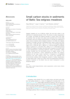 Small carbon stocks in sediments of Baltic Sea eelgrass meadows