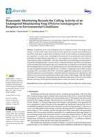 Bioacoustic Monitoring Reveals the Calling Activity of an Endangered Mountaintop Frog (Philoria kundagungan) in Response to Environmental Conditions